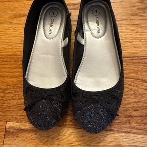 Black Dress Shoes with Sparkly Finish